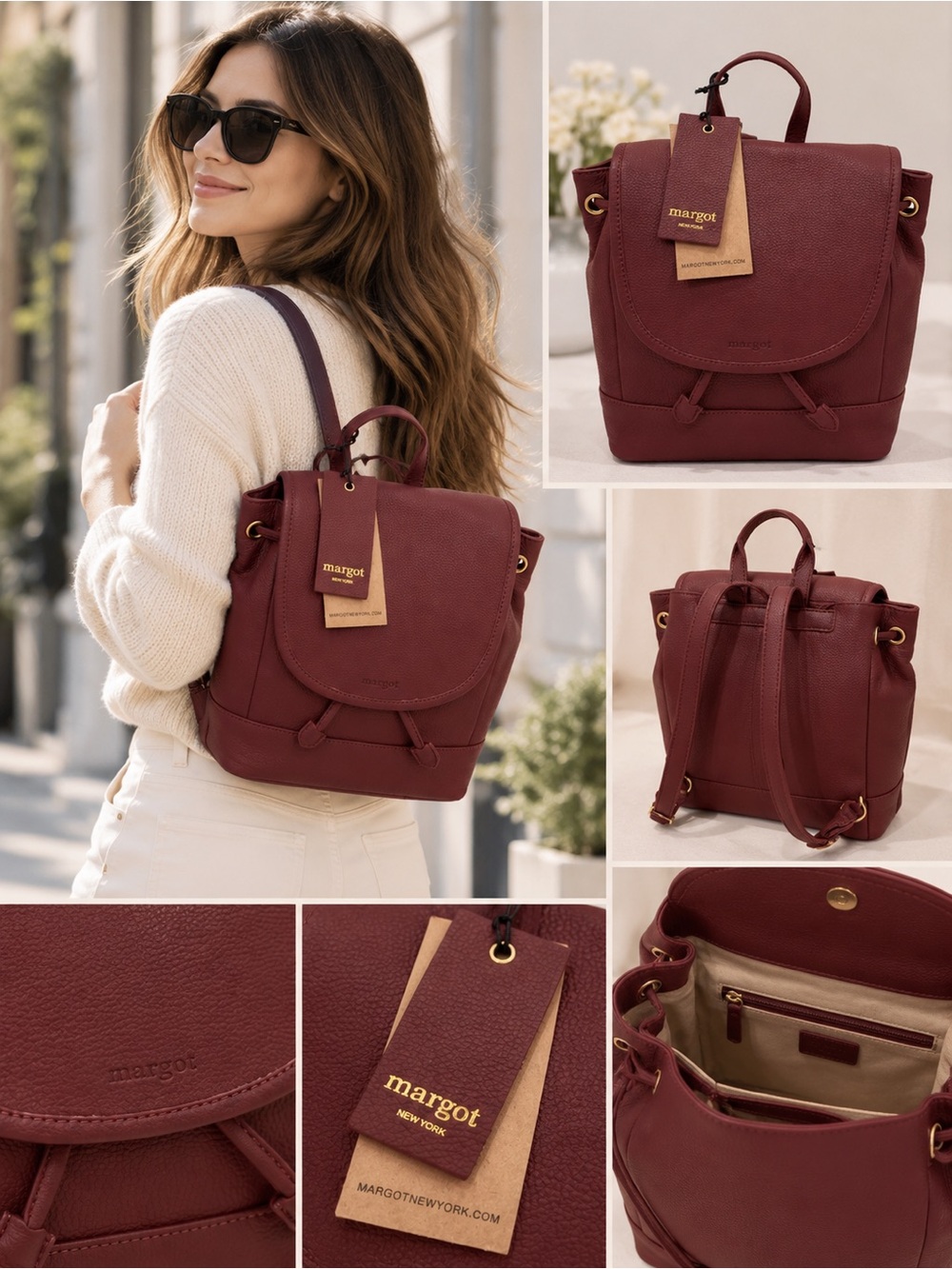 Margot Backpack in Burgundy NWT